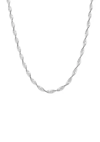 Sterling Silver Twist Chain Necklace
