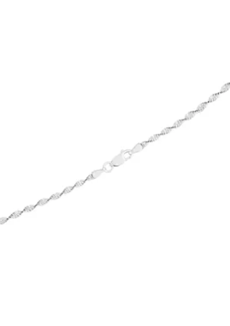 Sterling Silver Twist Chain Necklace