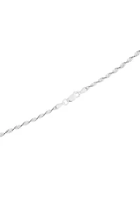 Sterling Silver Twist Chain Necklace