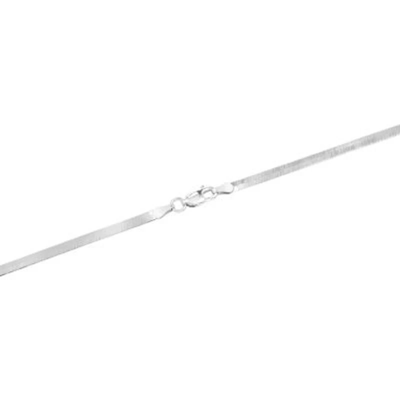 Sterling Silver Herringbone Chain Necklace, 16IN., 18IN., 20IN. Or 24IN.