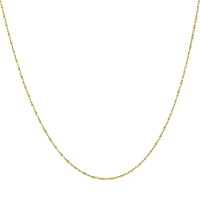 Sterling Silver 030 Gauge Twist Chain Necklace, 18in. 20in. Or 24in.