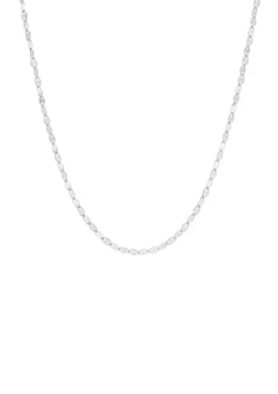 Sterling Silver Mirror Chain Necklace