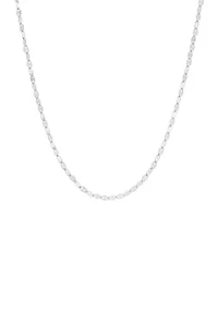 Sterling Silver Mirror Chain Necklace