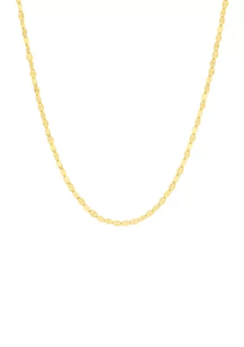 Sterling Silver Mirror Chain Necklace