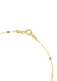 Gold Over Sterling Silver Mirror Chain Bracelet