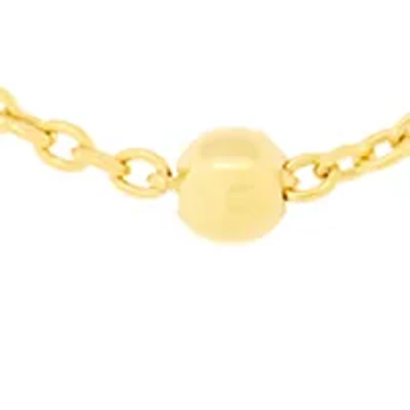 Sterling Silver Beaded Chain Necklace