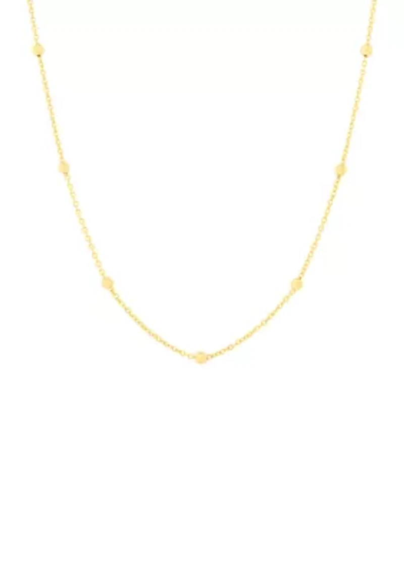 Sterling Silver Beaded Chain Necklace