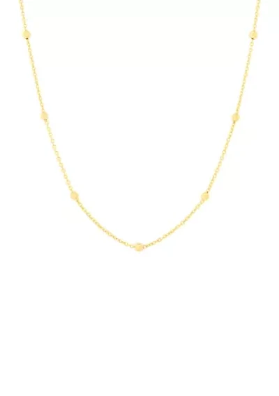 Sterling Silver Beaded Chain Necklace