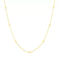 Sterling Silver Beaded Chain Necklace