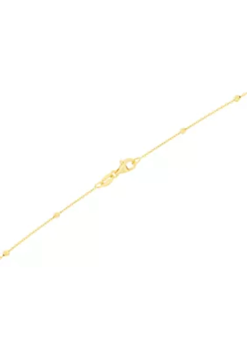 Sterling Silver Beaded Chain Necklace
