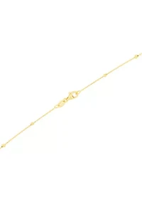 Sterling Silver Beaded Chain Necklace