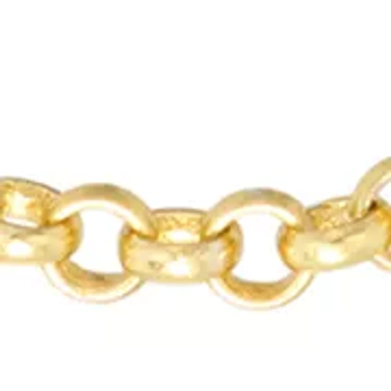 Gold Over Sterling Silver Rolo Chain Necklace