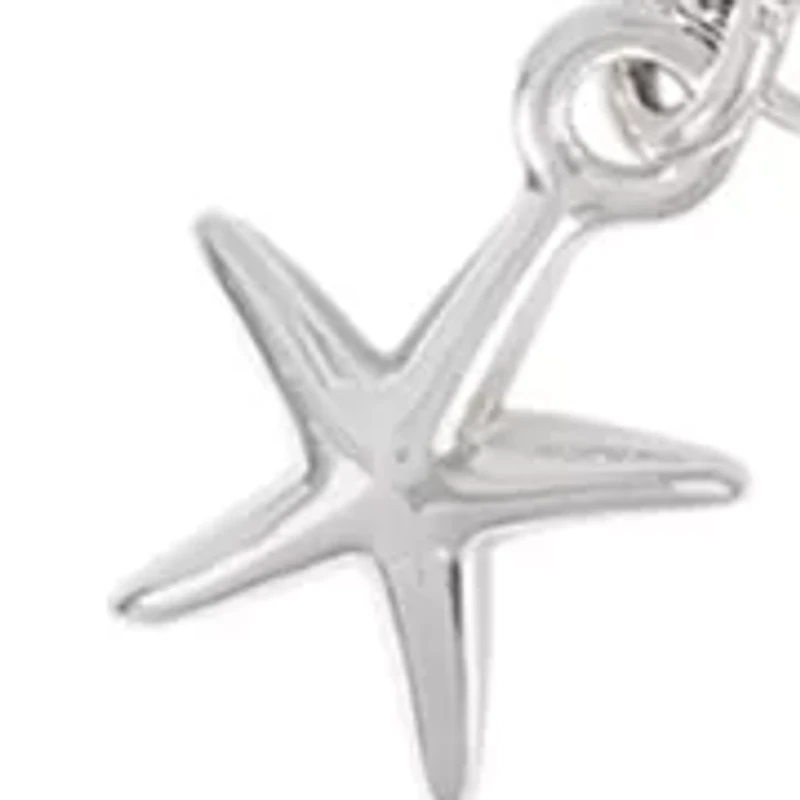 Silver Plated Starfish Charm Anklet