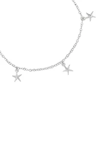 Silver Plated Starfish Charm Anklet
