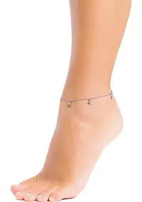 Silver Plated Starfish Charm Anklet