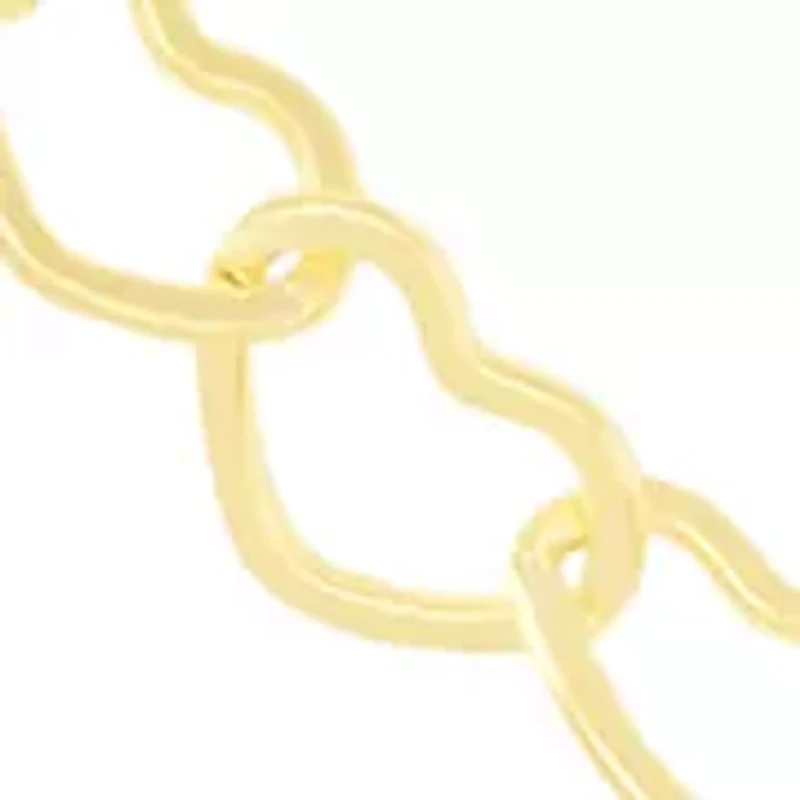 Gold Plated Heart Linked Anklet