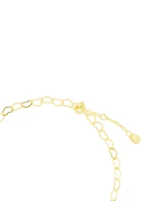 Gold Plated Heart Linked Anklet