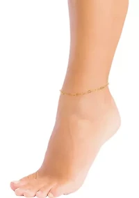 Gold Plated Heart Linked Anklet