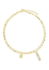 Gold Plated Mom Anklet