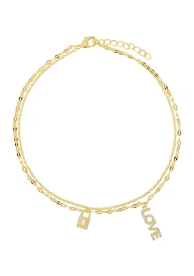 Gold Plated Love Anklet