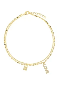 Gold Plated Love Anklet