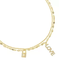 Gold Plated Love Anklet
