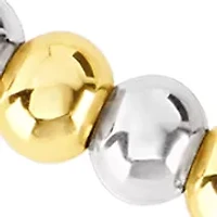 Plated Four Millimeter Beaded Stretch Bracelet