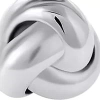 Silver Plated 7.5" Knot Bypass Bangle Bracelet