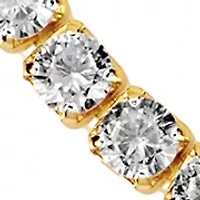 Gold Plated Cubic Zirconia and Mariner Chain Tennis Bracelet