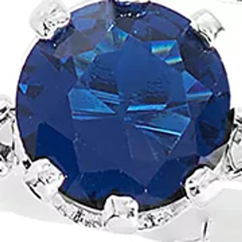 Silver Plated Blue Spinel and Crystal Slinky Wrap Bracelet