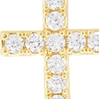 Gold Plated Cubic Zirconia Cross Bracelet