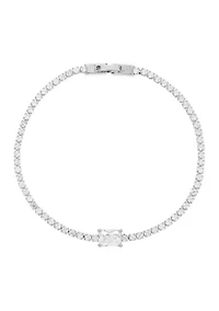Cubic Zirconia Baguette Tennis Bracelet