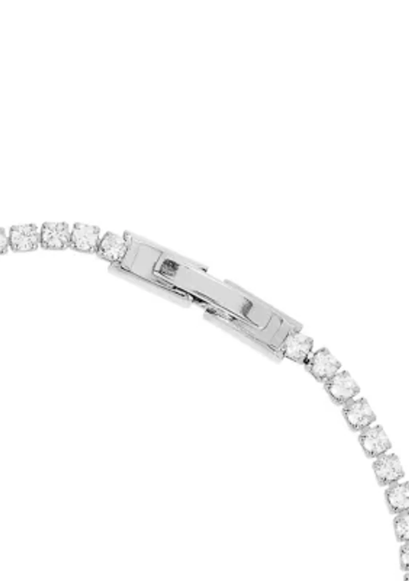 Cubic Zirconia Baguette Tennis Bracelet