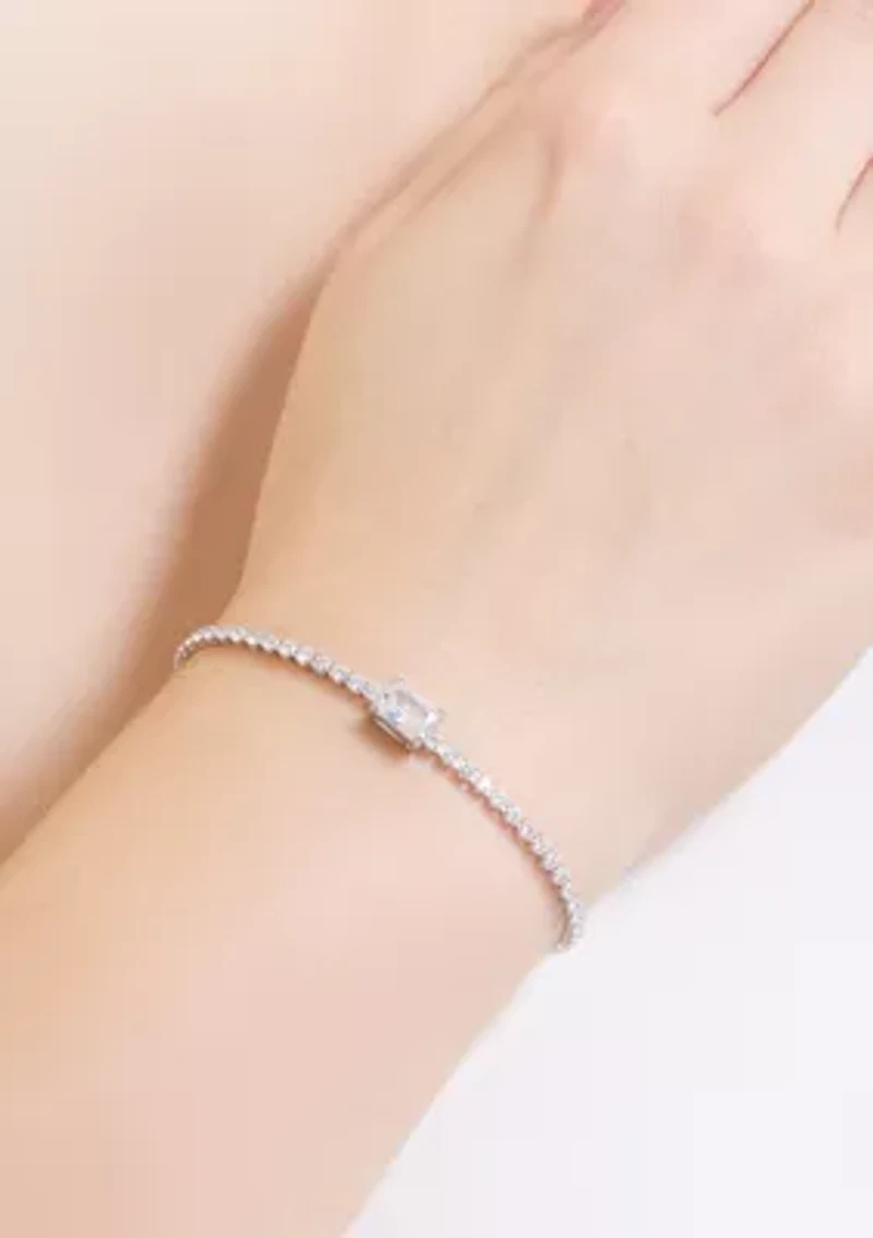 Cubic Zirconia Baguette Tennis Bracelet