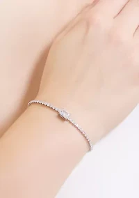 Cubic Zirconia Baguette Tennis Bracelet