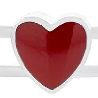 Boxed Fine Silver Plated Sliding Red Heart Charm Adjustable Bolo Bracelet