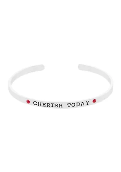 Boxed Fine Silver Plated Bracelet - Cherish Today