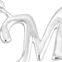 Silver Plated Cubic Zirconia 'Mom' Necklace