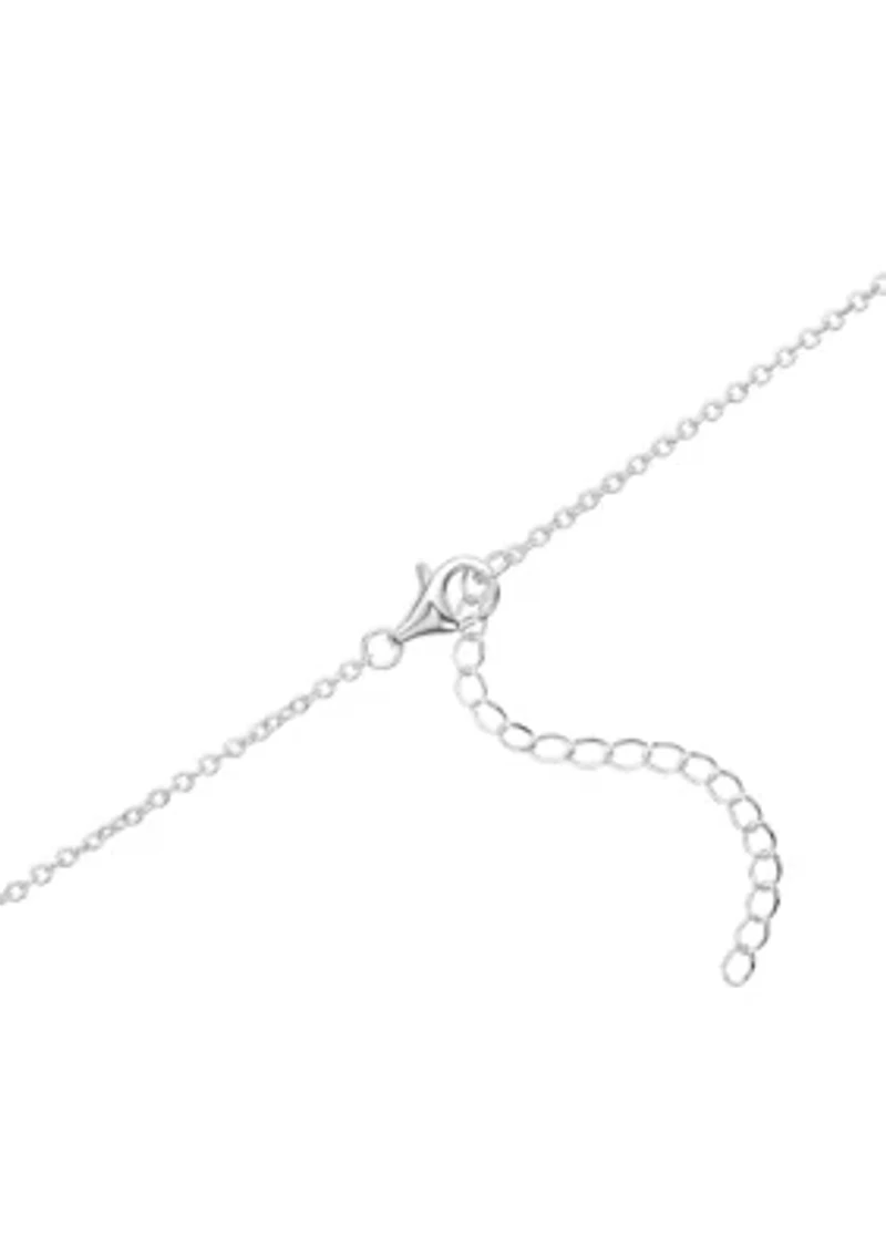 Cubic Zirconia Heart Pave Love Pendant Necklace