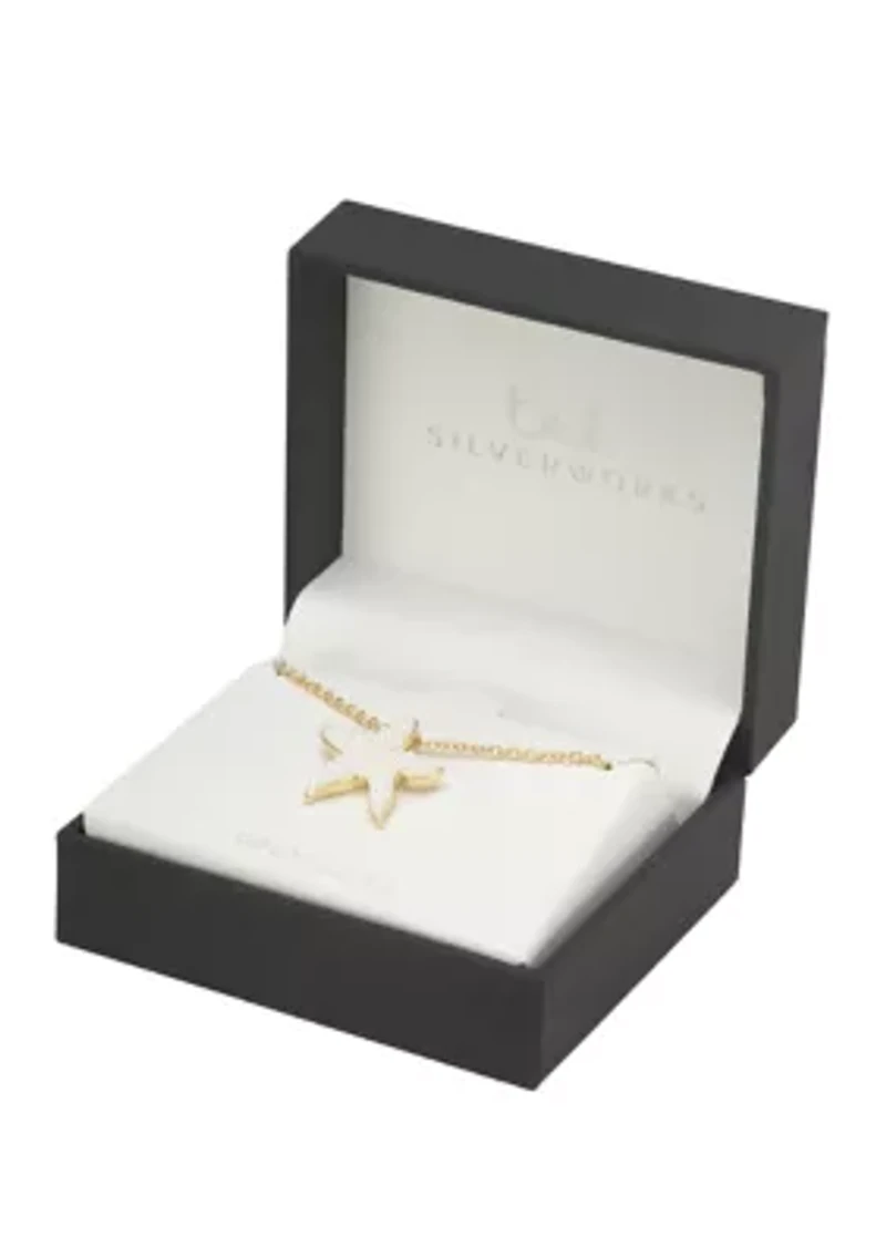 Gold Plated Caviar Pearl Starfish Necklace