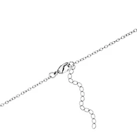 Boxed Fine Silver Plated 16+2in. Crystal Pave Unicorn Necklace