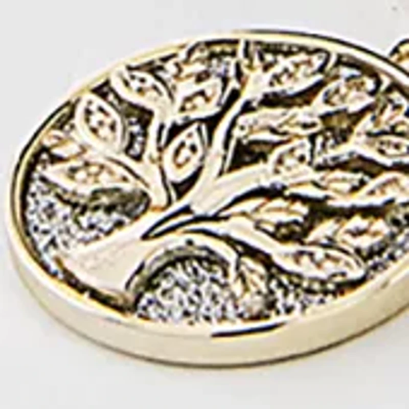 Boxed Gold Plated Cubic Zirconia Tree of Life Pendant Necklace