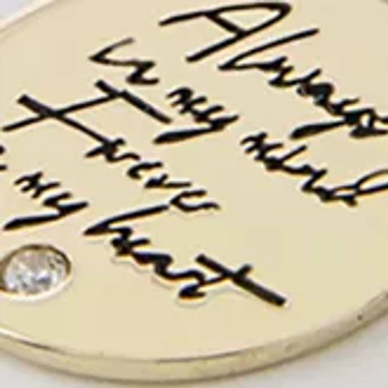 Boxed Silver Plated 16" + 2"  'Always My Mind' Pendant Necklace or Gold