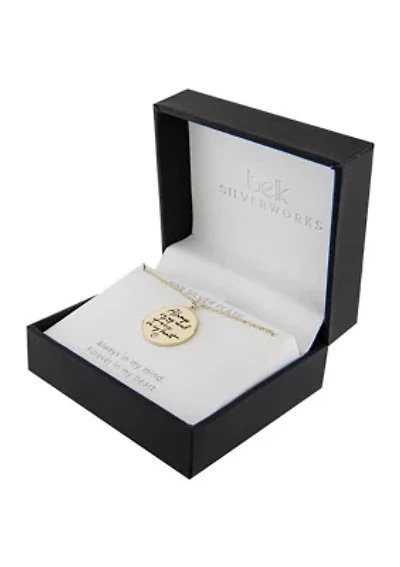 Boxed Silver Plated 16" + 2"  'Always My Mind' Pendant Necklace or Gold