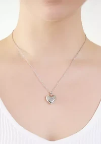 Silver Plated Forever In My Heart Locket Necklace