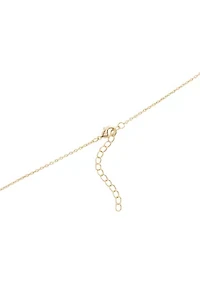 Gold Plated Cubic Zirconia Mom Heart Pendant Necklace