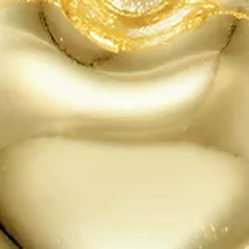 Boxed Gold Over Silver Plated Puffy Heart Beaded Chain Necklace