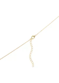 Gold Plated Pearl Initial Necklace