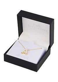Gold Plated Pearl Initial Necklace