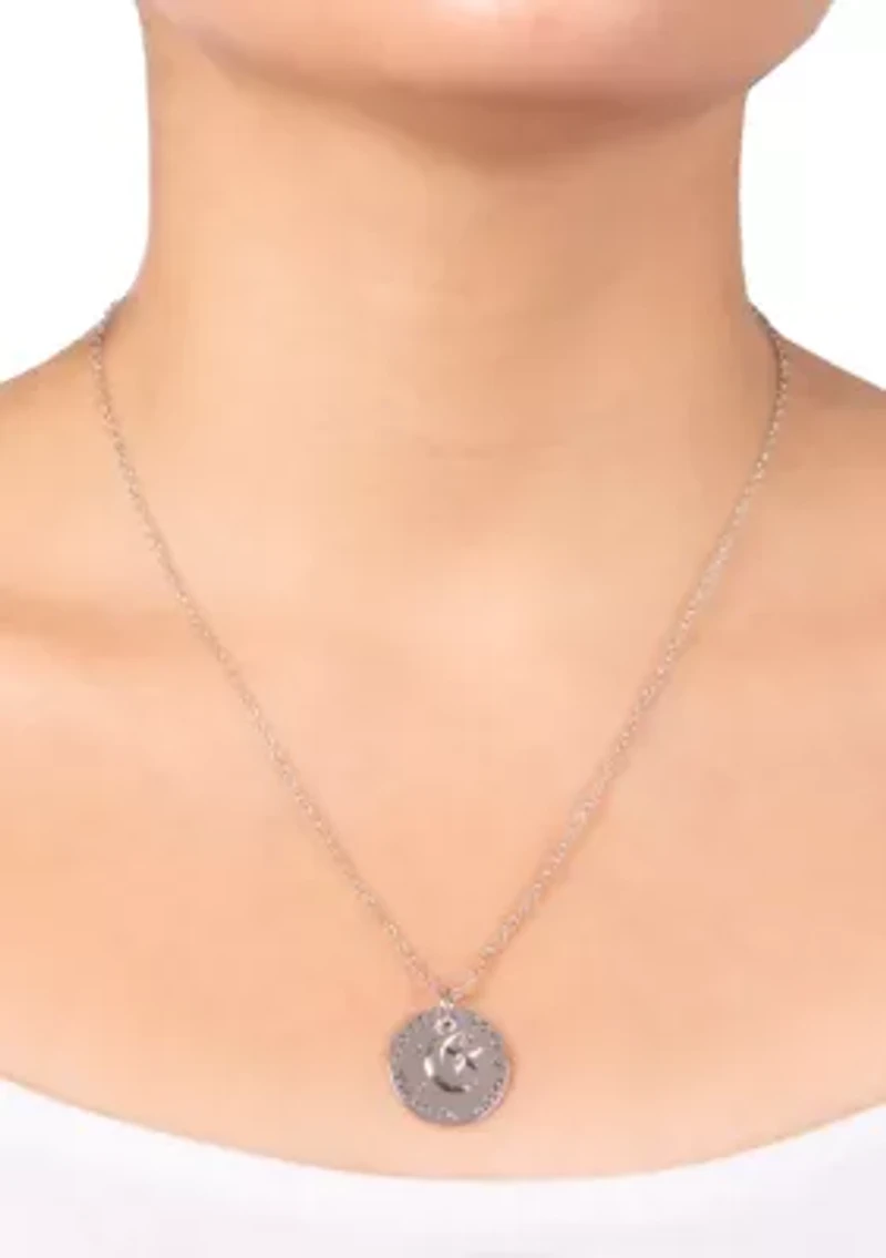 Boxed Silver Plated 18" 'I Love You to the Moon & Back' Pendant Necklace